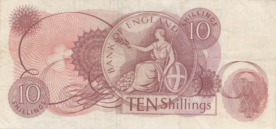 TEN SHILLINGS BANKNOTE HOLLOM REF SHIL - 14 - 10 SHILLINGS BANKNOTES - Cambridgeshire Coins