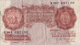 TEN SHILLINGS BANKNOTE O'BRIEN REF SHILL - 1 - 10 SHILLINGS BANKNOTES - Cambridgeshire Coins
