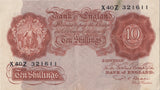 TEN SHILLINGS BANKNOTE O'BRIEN REF SHILL - 13 - 10 SHILLINGS BANKNOTES - Cambridgeshire Coins