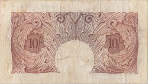 TEN SHILLINGS BANKNOTE O'BRIEN REF SHILL - 4 - 10 SHILLINGS BANKNOTES - Cambridgeshire Coins
