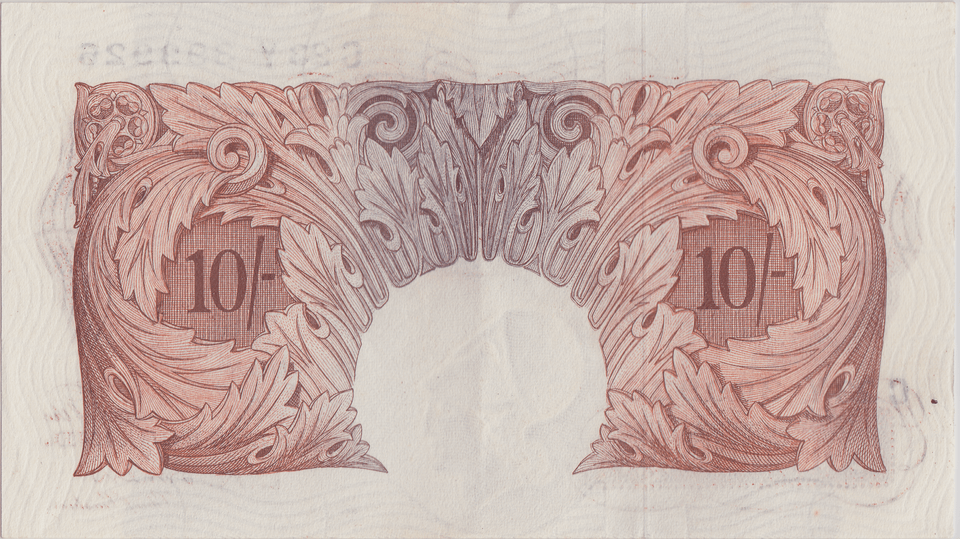TEN SHILLINGS BANKNOTE O'BRIEN REF SHILL - 60 - 10 SHILLINGS BANKNOTES - Cambridgeshire Coins