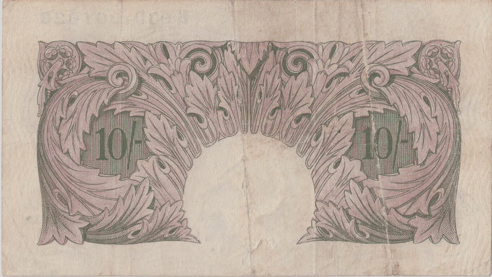 TEN SHILLINGS BANKNOTE PEPPIATT REF SHILL - 45 - 10 SHILLINGS BANKNOTES - Cambridgeshire Coins