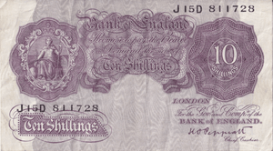 TEN SHILLINGS BANKNOTE PEPPIATT REF SHILL - 70 - 10 SHILLINGS BANKNOTES - Cambridgeshire Coins