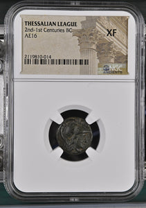 THESSALIAN LEAGUE 2ND - 1ST CENTURIES BC AE16 XF NGC ANCIENTS - NGC OTHER COINS - Cambridgeshire Coins