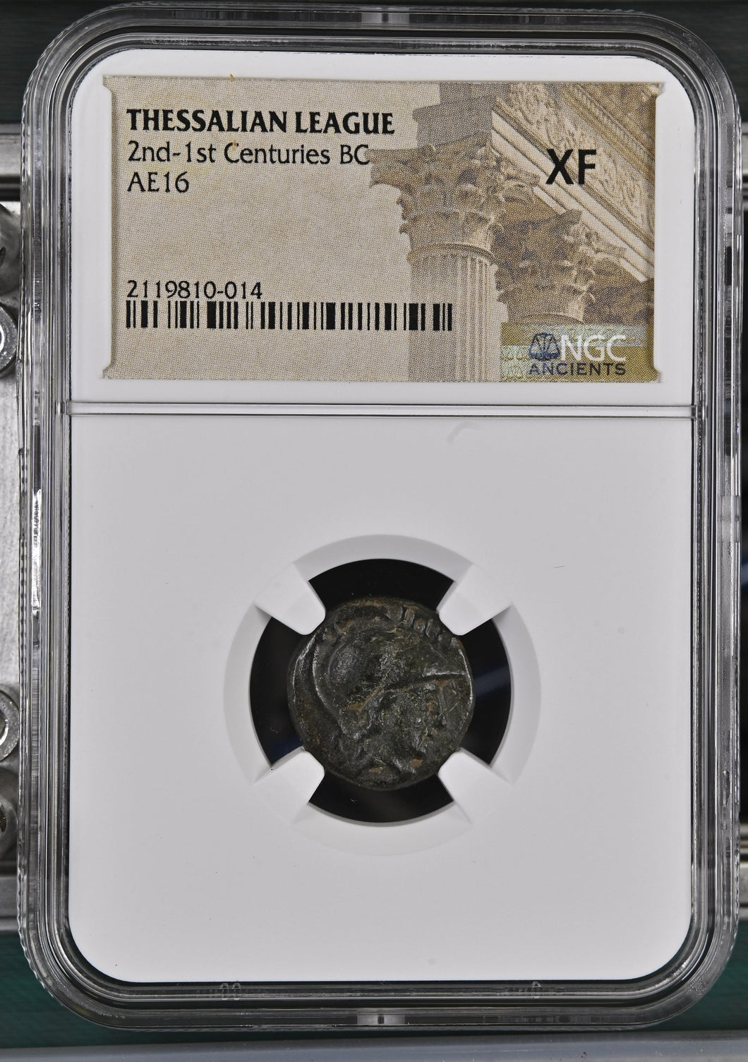 THESSALIAN LEAGUE 2ND - 1ST CENTURIES BC AE16 XF NGC ANCIENTS - NGC OTHER COINS - Cambridgeshire Coins