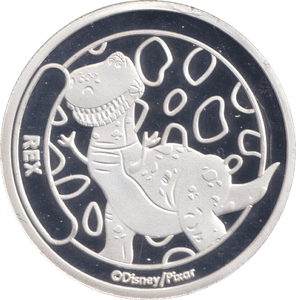 TOY STORY SILVER PLATED REX TOKEN ( PROOF ) - OTHER TOKENS - Cambridgeshire Coins