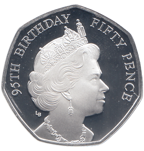 2021 SILVER PROOF 50P QUEENS 95TH BIRTHDAY