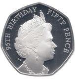 2021 SILVER PROOF 50P QUEENS 95TH BIRTHDAY