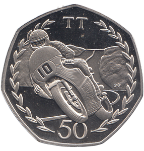1982 LARGE 50P TT MOTORBIKE ( BU )