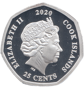 2020 SILVER PROOF 50P SHAPE 25 CENTS 70 YEARS OF CINDERELLA
