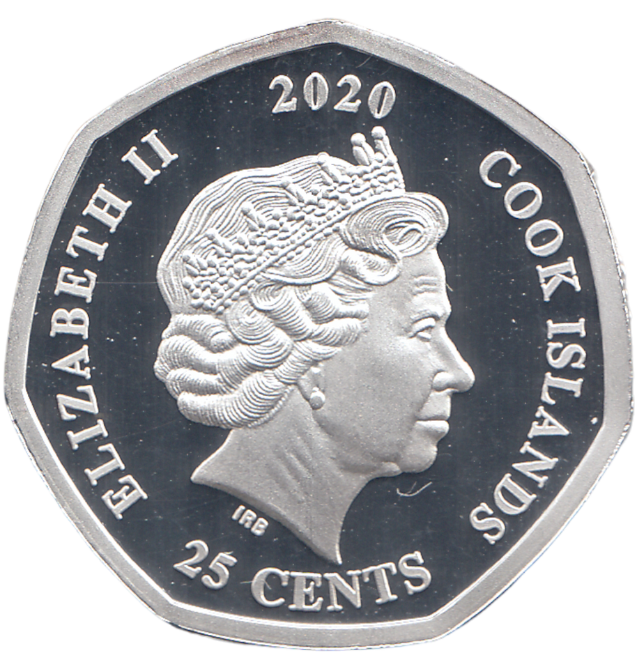 2020 SILVER PROOF 50P SHAPE 25 CENTS 70 YEARS OF CINDERELLA