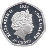 2020 SILVER PROOF 50P SHAPE 25 CENTS 70 YEARS OF CINDERELLA