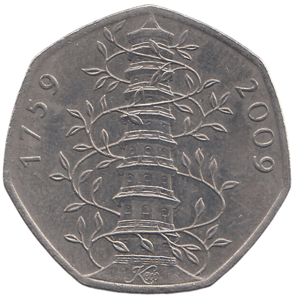 2009 50P KEW GARDENS CIRCULATED #REF 5