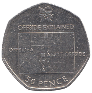 2011 50P LONDON OLYMPIC OFFSIDE RULE EXPLAINED