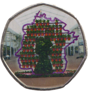 2022 50P SHAPED COIN LAND OF HOPE AND GLORY