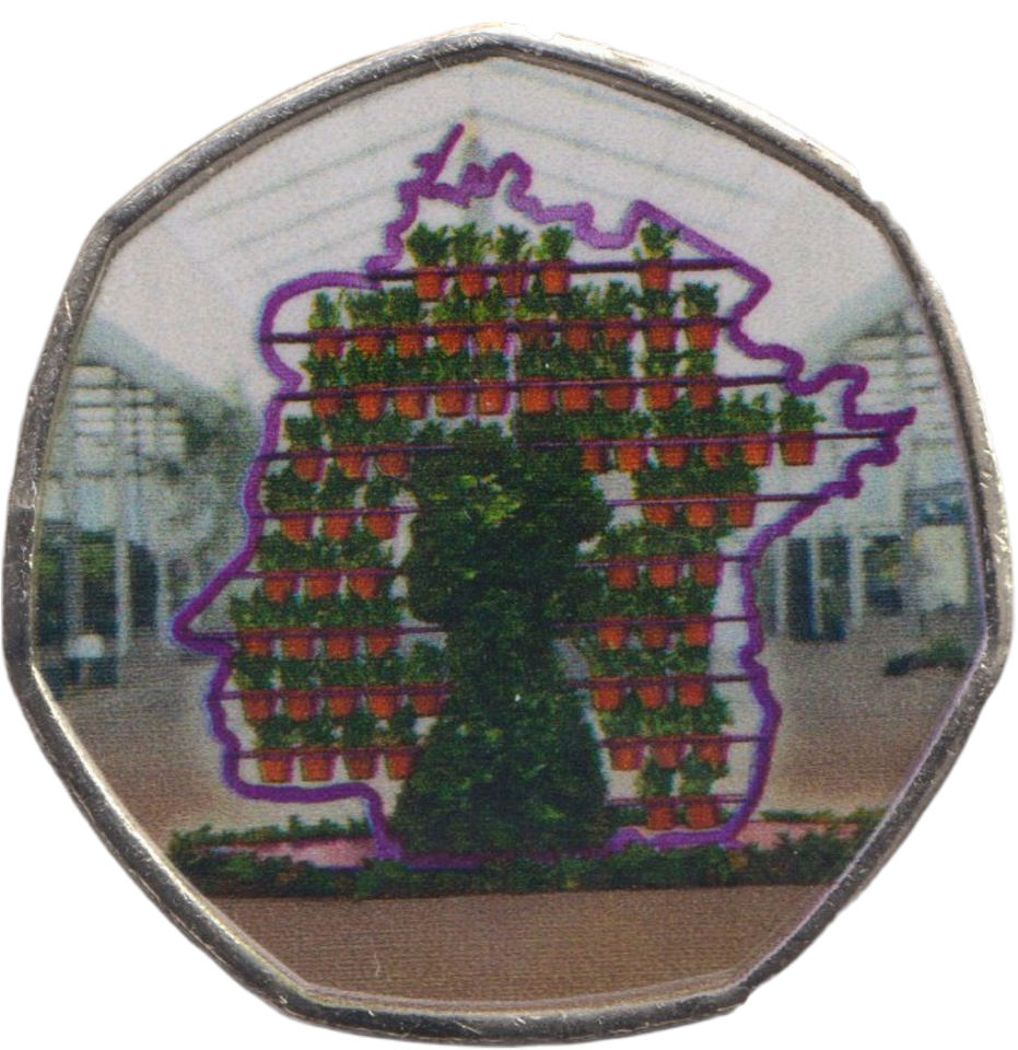 2022 50P SHAPED COIN LAND OF HOPE AND GLORY