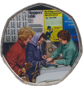 2022 50P SHAPED COIN LAND OF HOPE AND GLORY