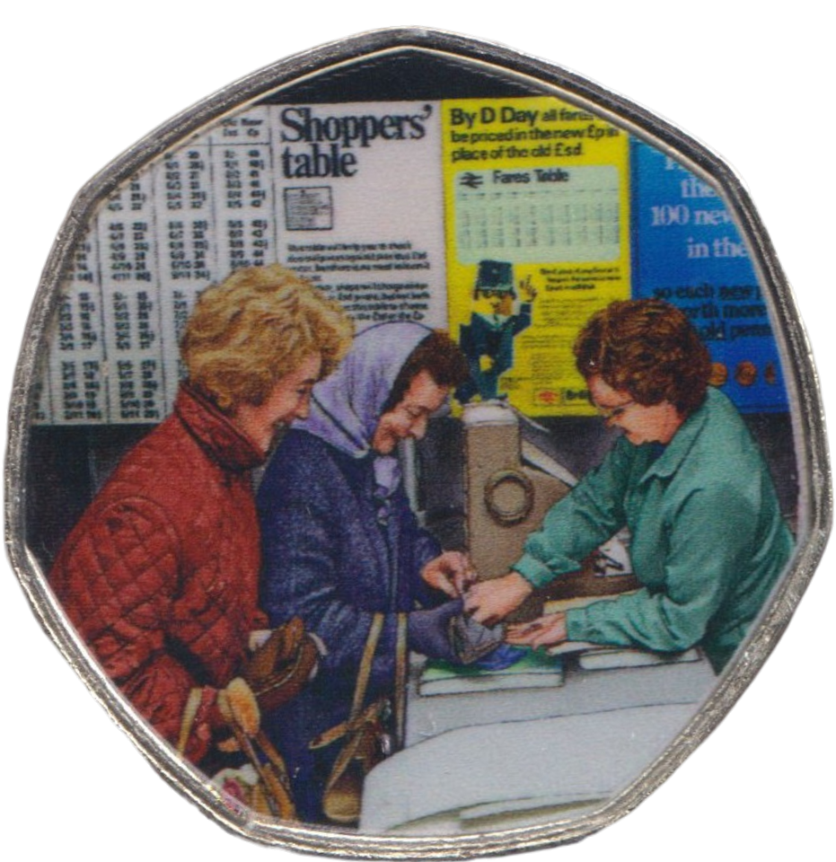 2022 50P SHAPED COIN LAND OF HOPE AND GLORY