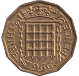 1966 THREEPENCE ( BU )