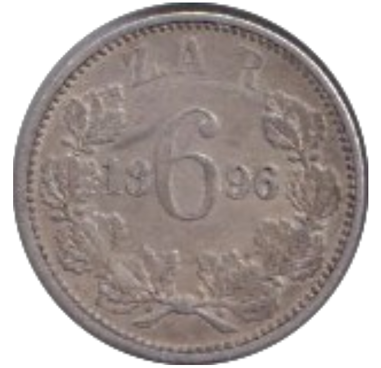1896 SILVER SOUTH AFRICA SIX PENCE