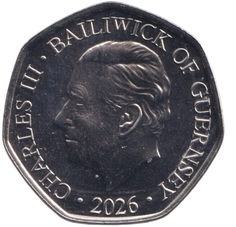 2026 50P ST DAVID OF WALES BAILIWICK OF GUERNSEY ( BU )