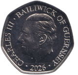 2026 50P ST DAVID OF WALES BAILIWICK OF GUERNSEY ( BU )
