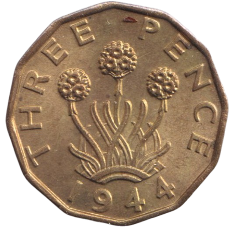1944 THREEPENCE ( BU )