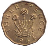 1944 THREEPENCE ( BU )