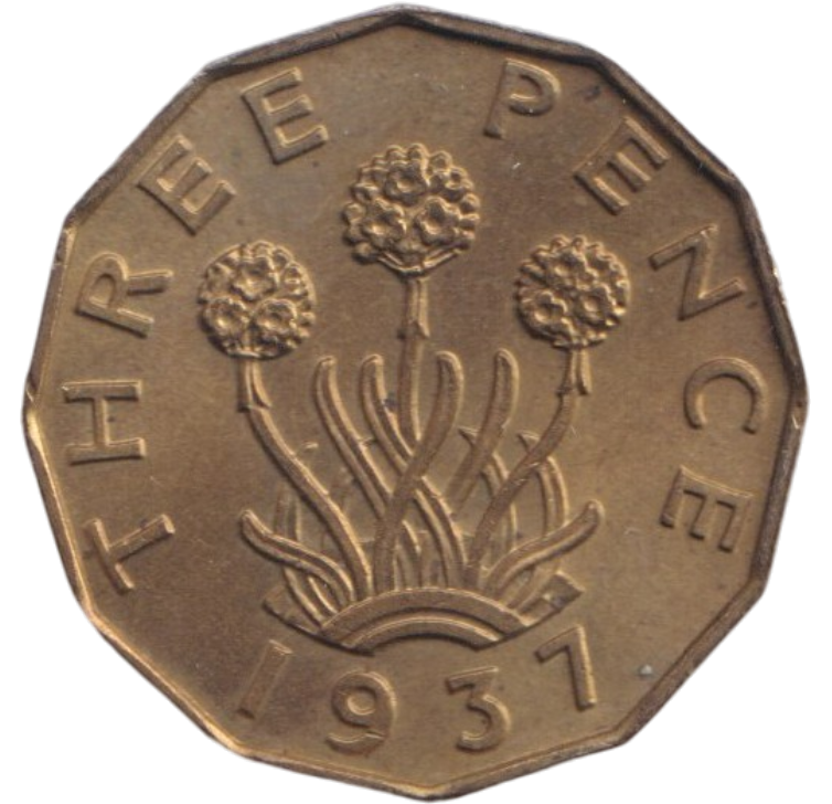 1937 THREEPENCE ( BU )