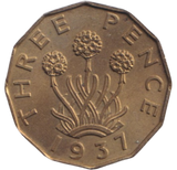 1937 THREEPENCE ( BU )