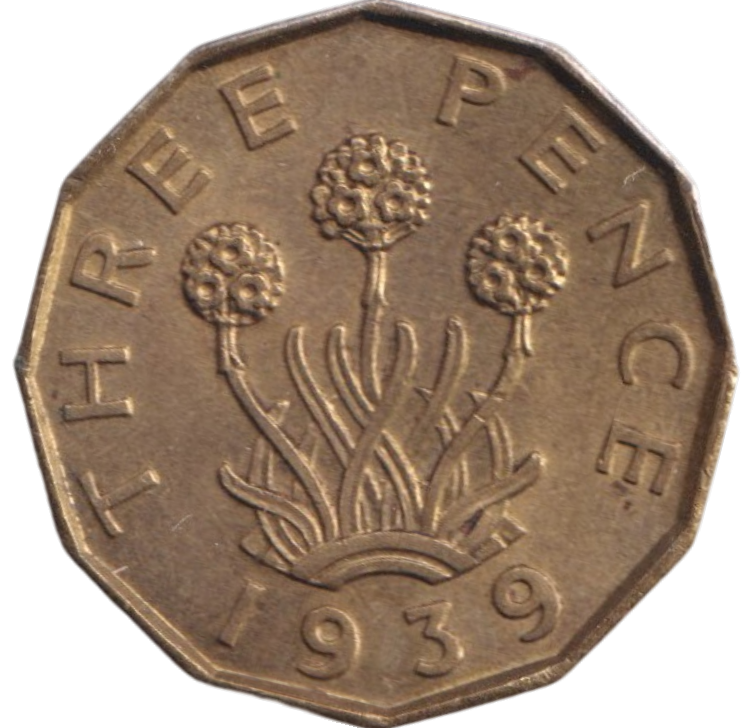 1939 THREEPENCE ( BU )