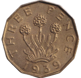 1939 THREEPENCE ( BU )