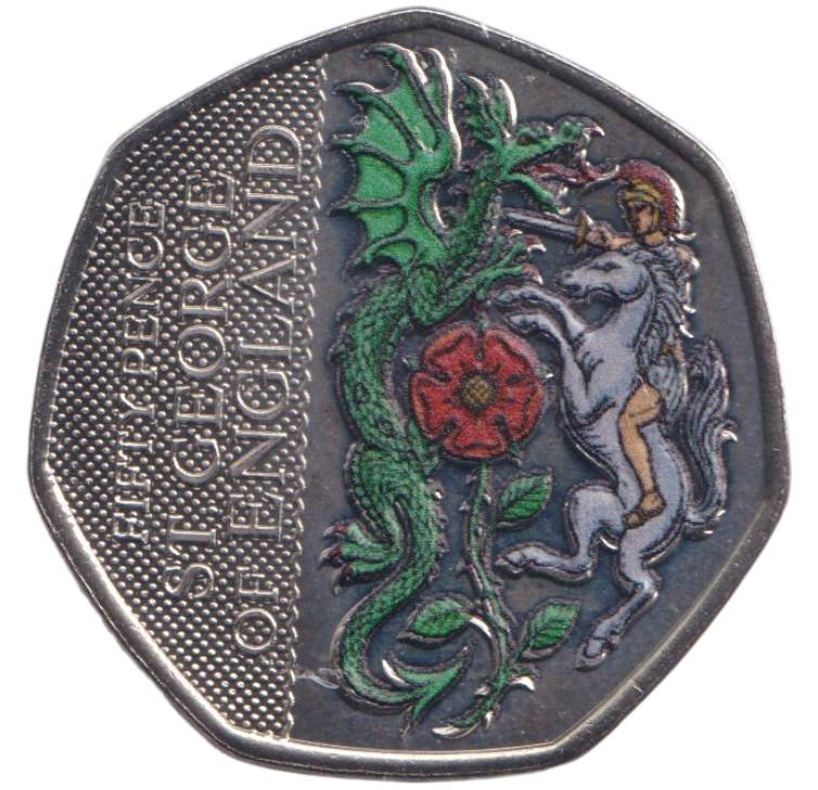 2026 50P ST GEORGE OF ENGLAND BAILIWICK OF GUERNSEY ( BU )