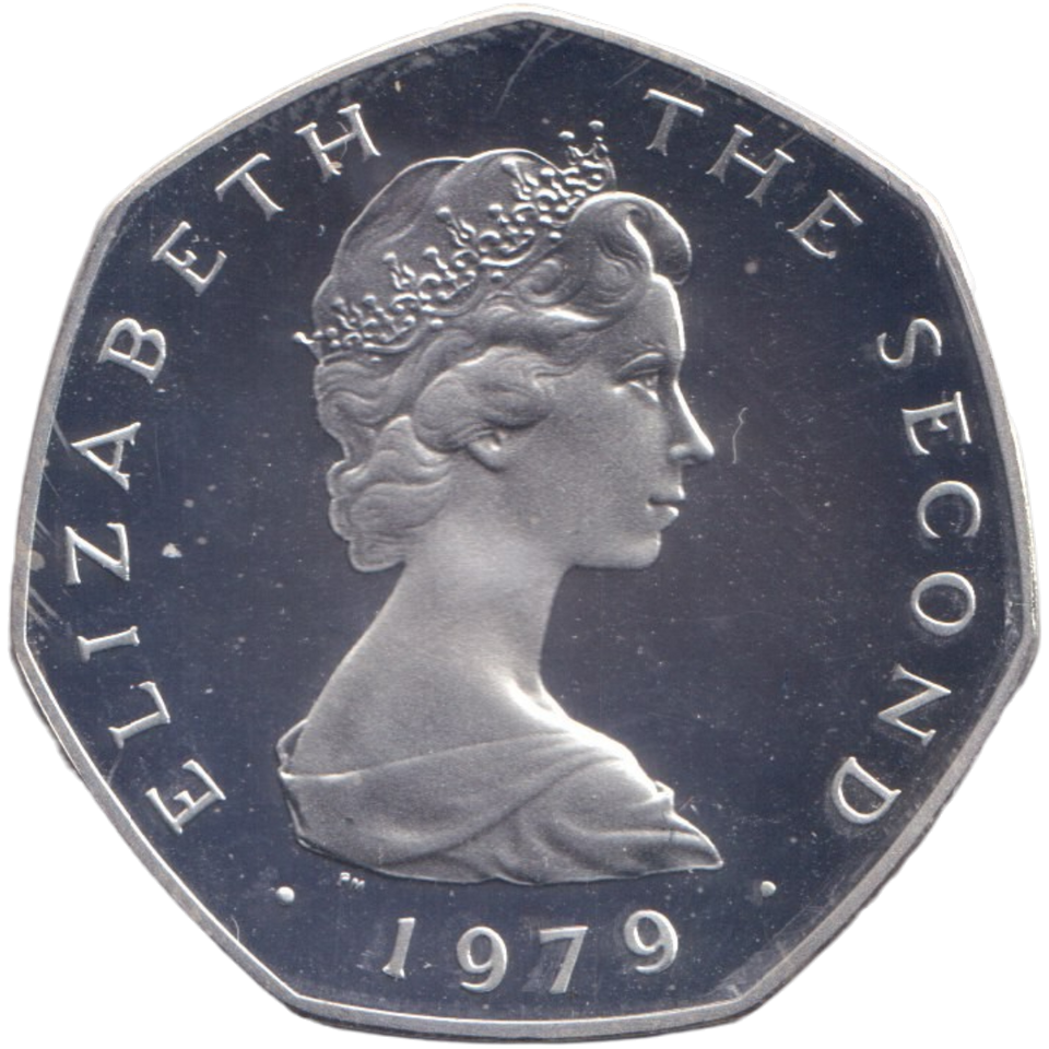 1979 SILVER PROOF 50P ISLE OF MAN