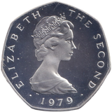 1979 SILVER PROOF 50P ISLE OF MAN