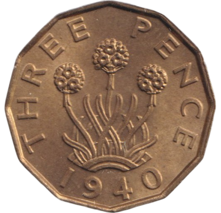 1940 THREEPENCE ( BU )
