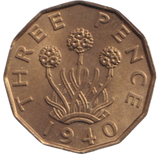 1940 THREEPENCE ( BU )