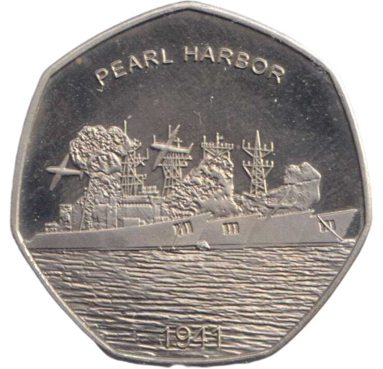 2019 PROOF LIKE 50P PEARL HARBOUR