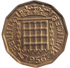 1956 THREEPENCE ( BU )