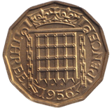 1956 THREEPENCE ( BU )