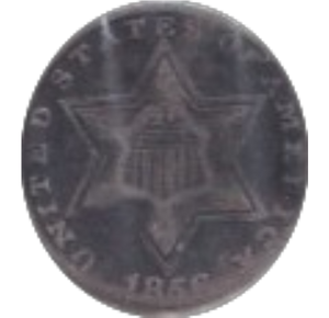1856 SILVER USA THREE PENCE