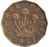 1937 THREEPENCE ( PROOF )