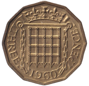 1960 THREEPENCE ( BU )