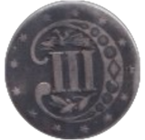 1856 SILVER USA THREE PENCE