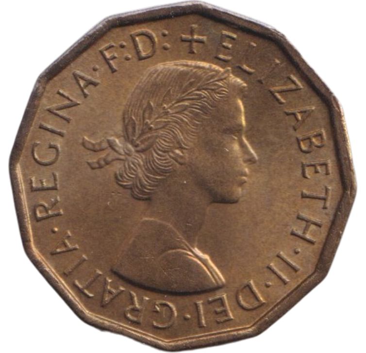 1965 THREEPENCE ( BU )