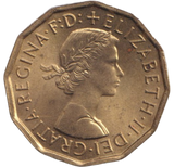 1962 THREEPENCE ( BU )