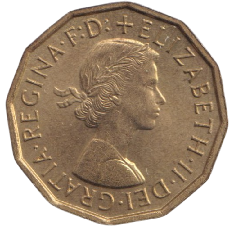1966 THREEPENCE ( BU )