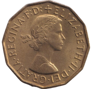 1958 THREEPENCE ( BU )