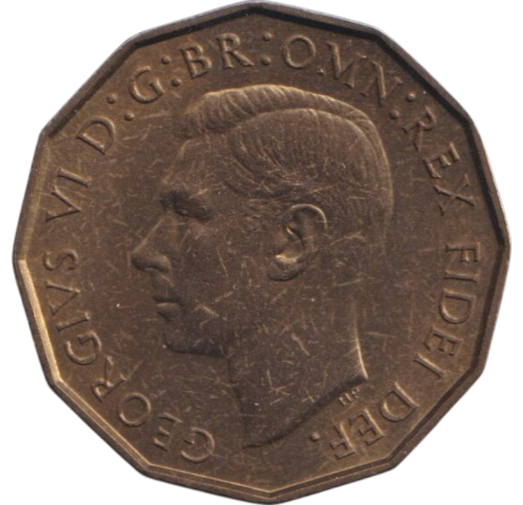 1950 THREEPENCE ( BU )