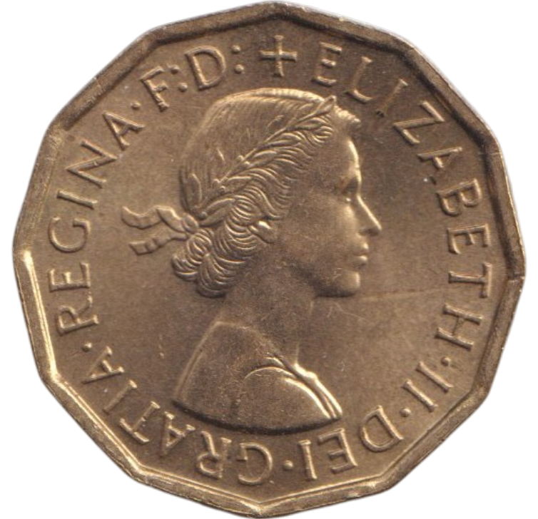 1961 THREEPENCE ( BU )